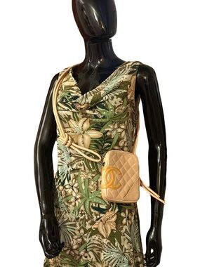 Chanel Cambon Line Crossbody Bag Beige Vintage Y2K